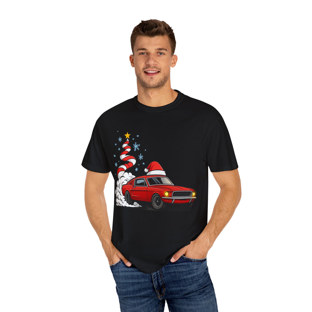Christmas Mustang Fastback Tee – Limited Holiday Edition